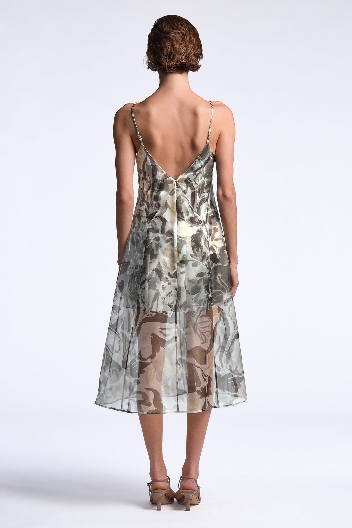 BCBGMAXAZRIA Lorelie Dress Abstract Garden Print