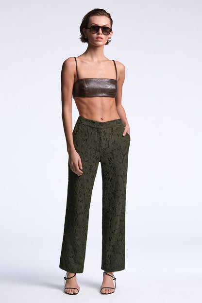 BCBGMAXAZRIA Safiya Pant Dark Olive