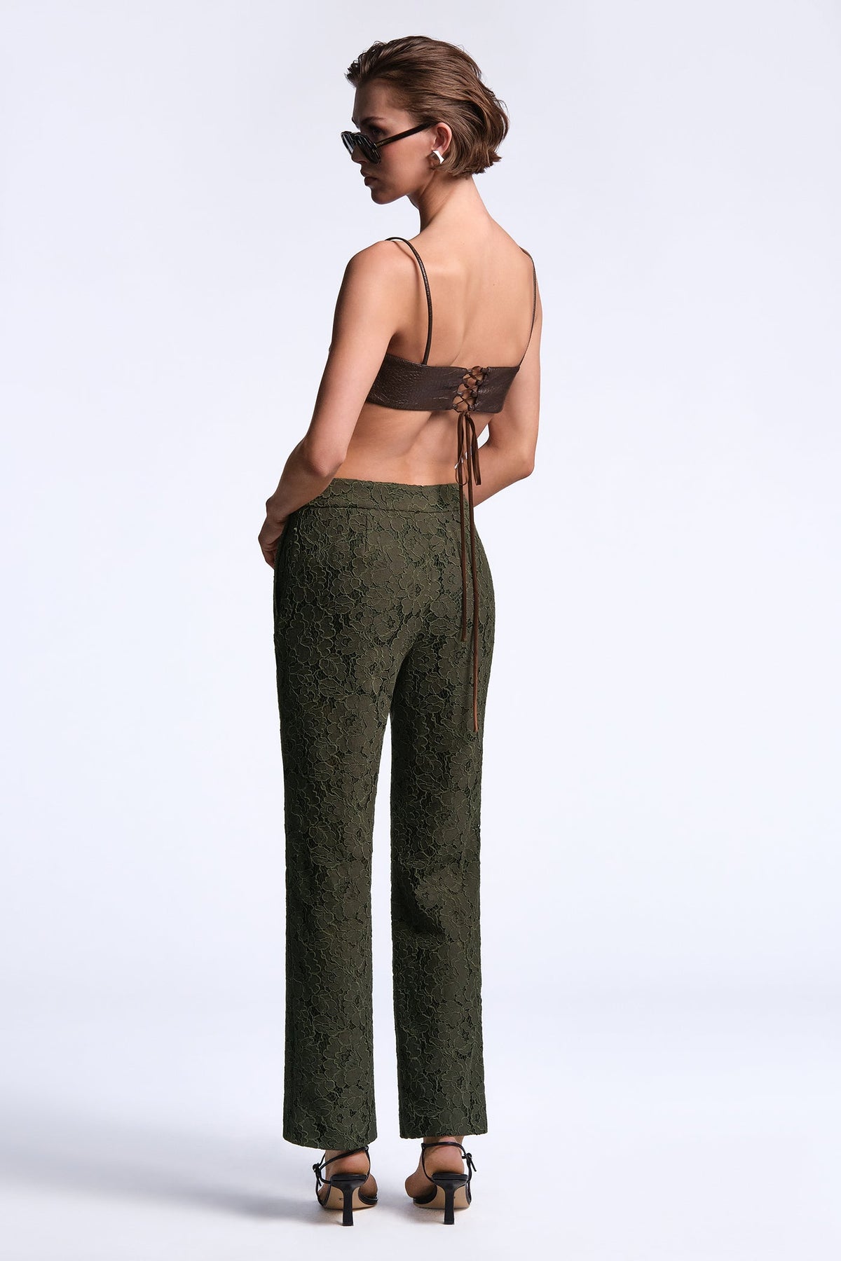 BCBGMAXAZRIA Safiya Pant Dark Olive