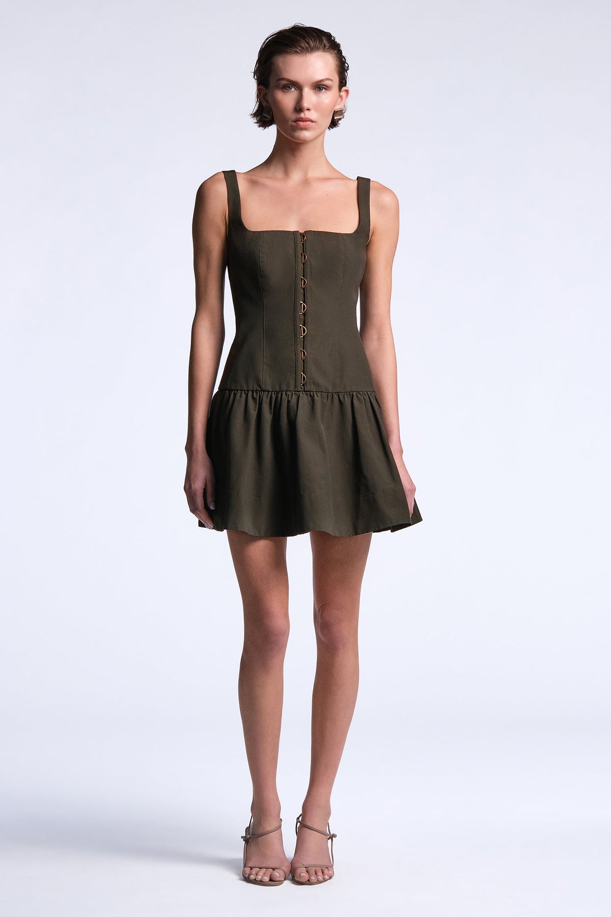 BCBGMAXAZRIA Sofia Dress Dark Olive