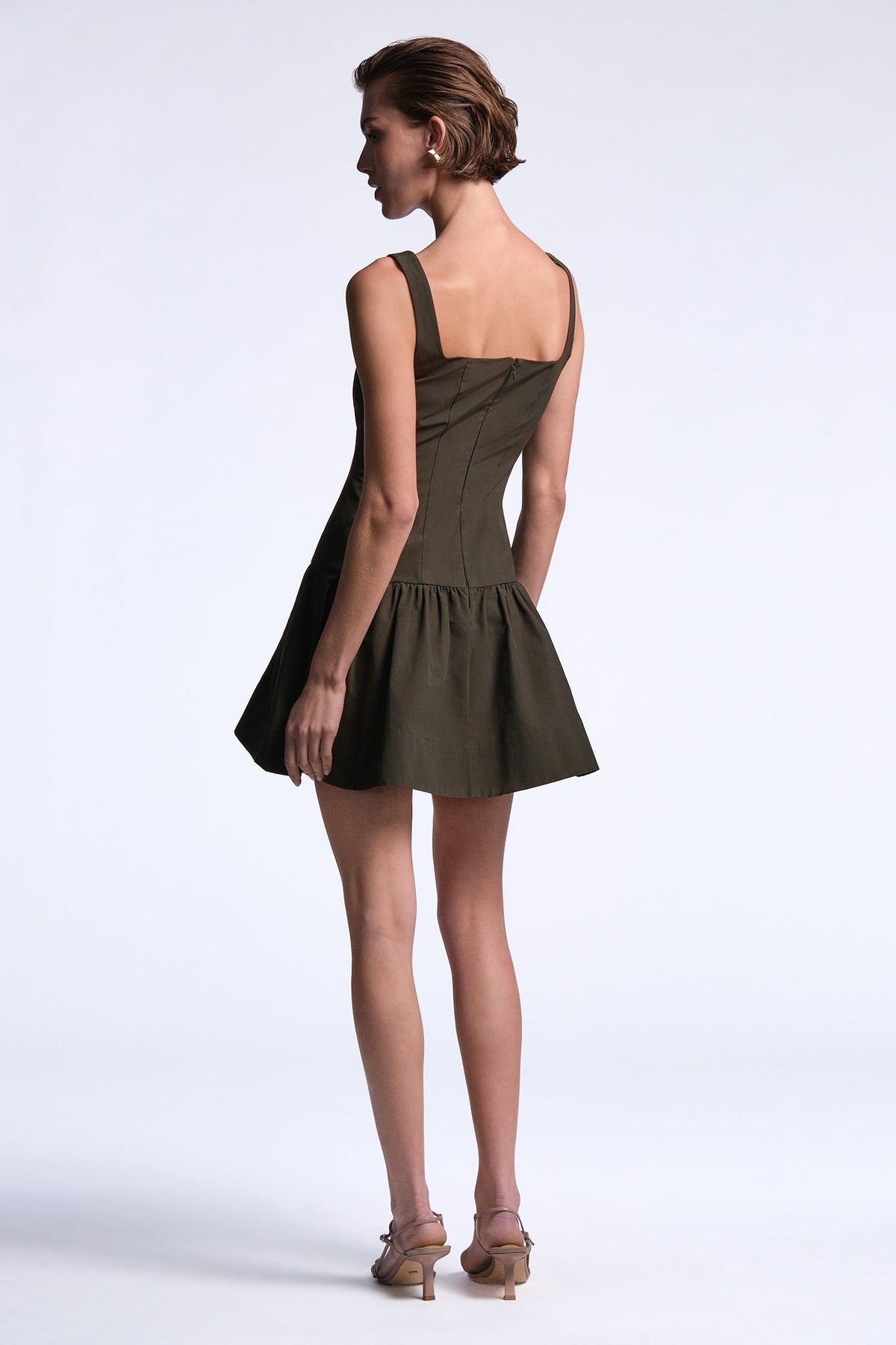 BCBGMAXAZRIA Sofia Dress Dark Olive
