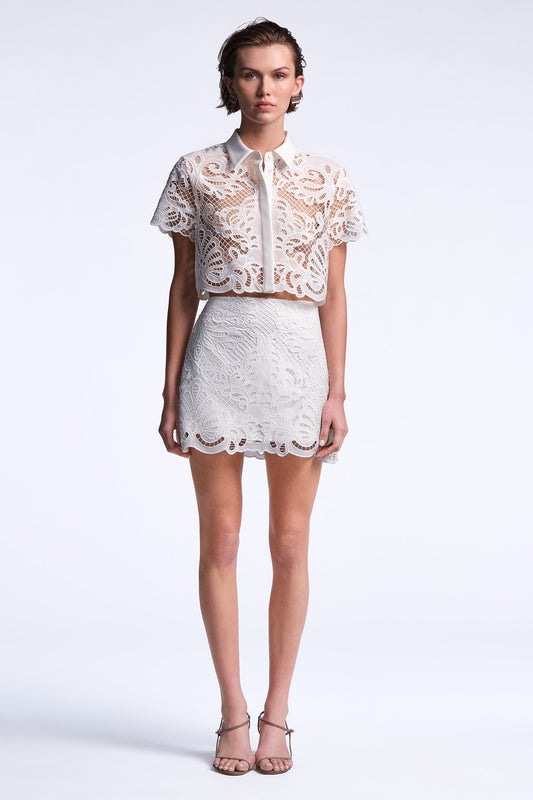 BCBGMAXAZRIA Nadira Polo White