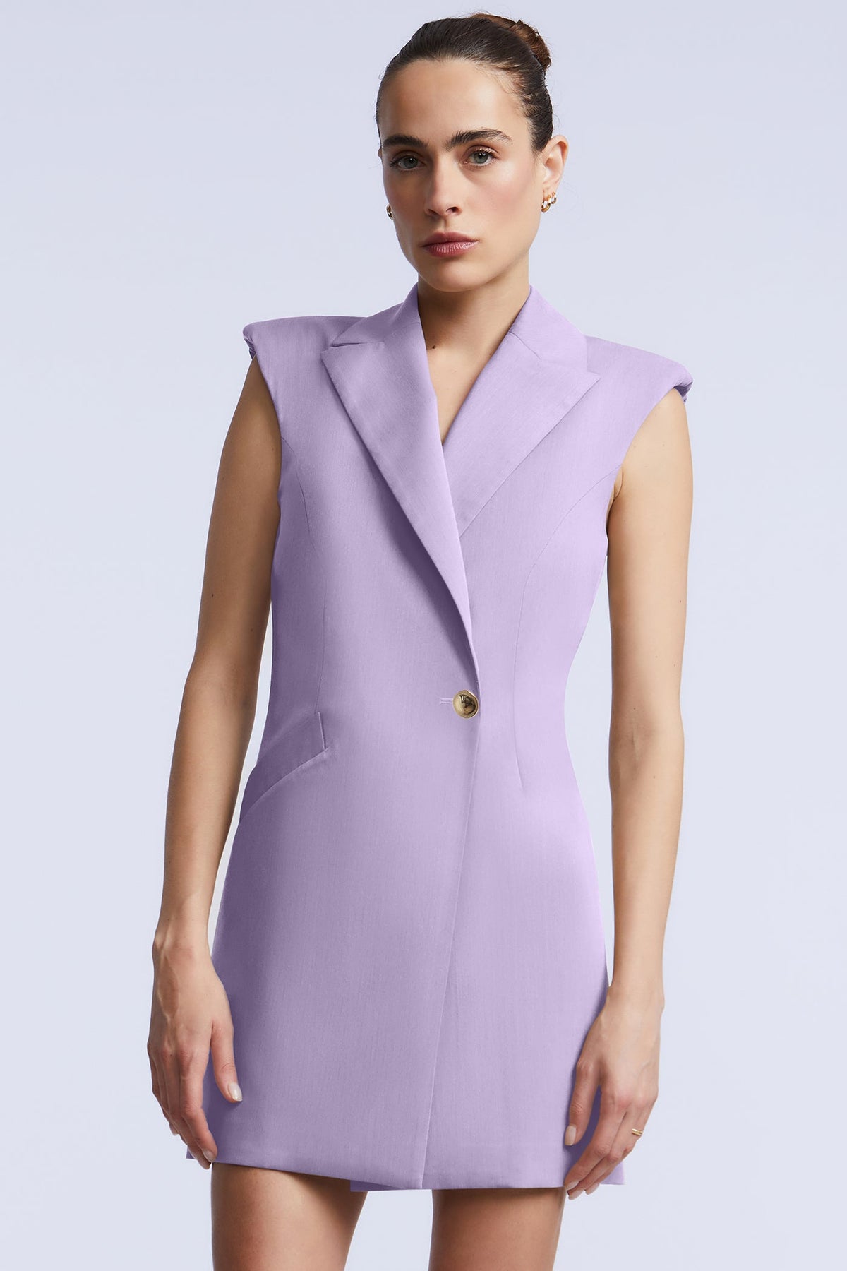 BCBGMAXAZRIA Kara Blazer Dress Lavender