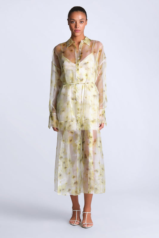 BCBGMAXAZRIA Monica Printed Dress Bouquet Print Firefly