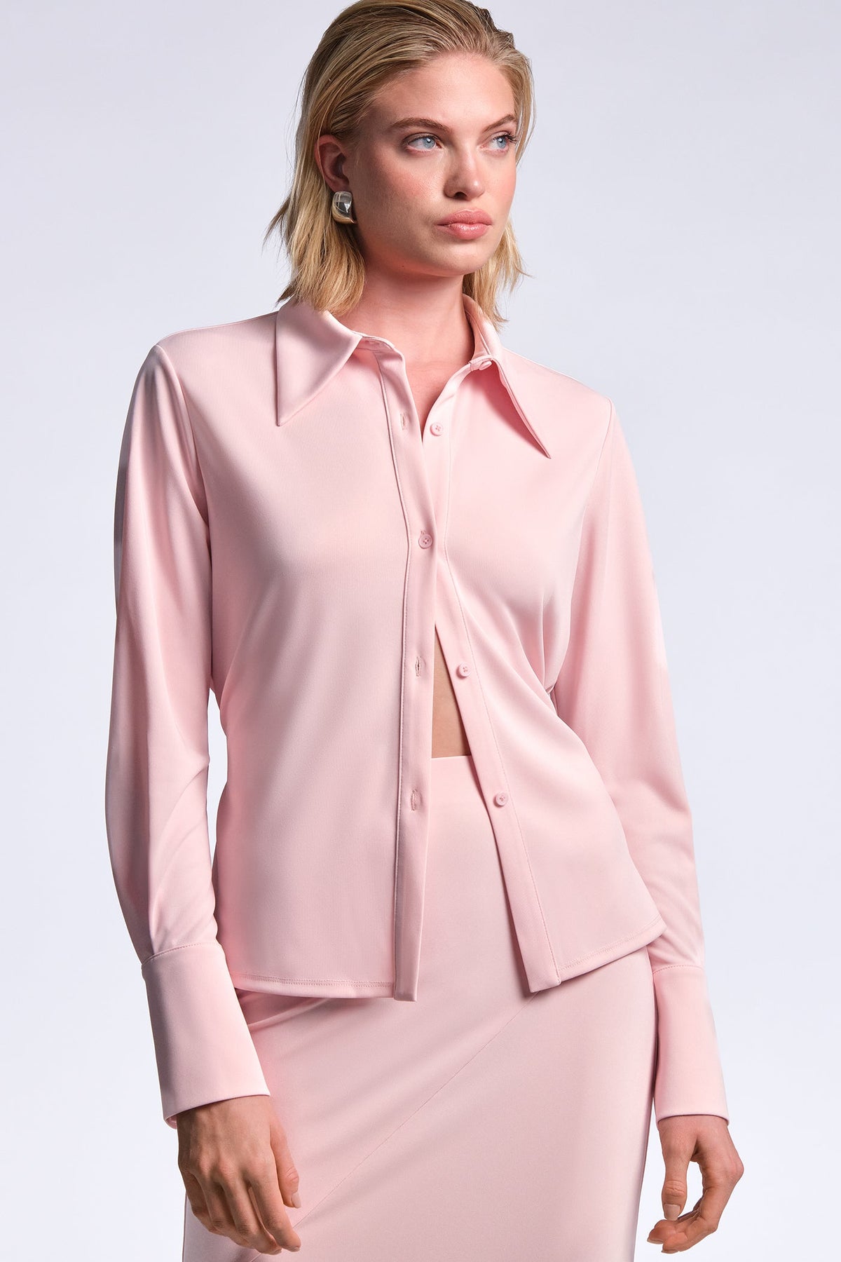 BCBGMAXAZRIA Faye Shirt Quartz Pink