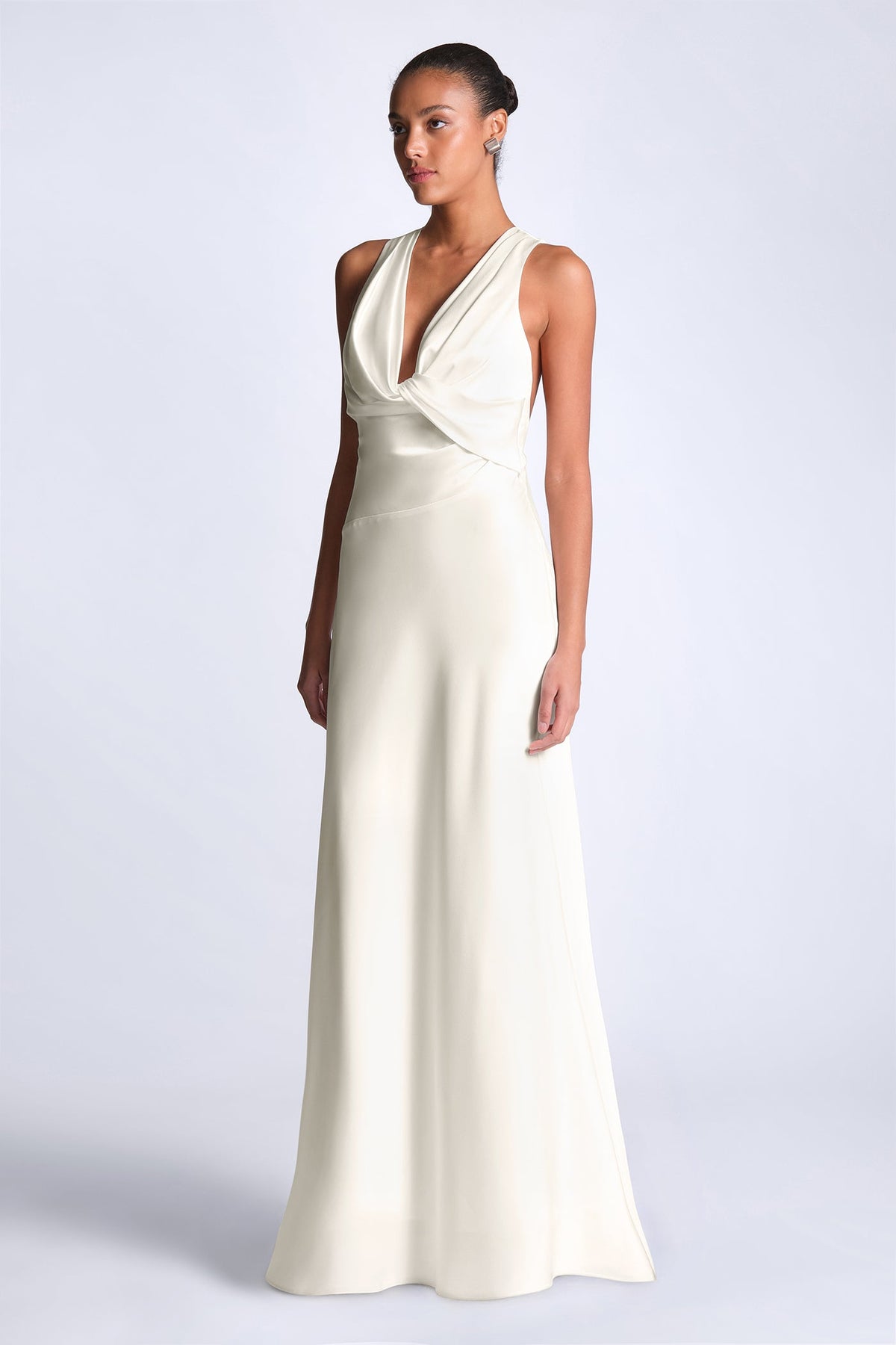 BCBGMAXAZRIA Demi Gown Gardenia