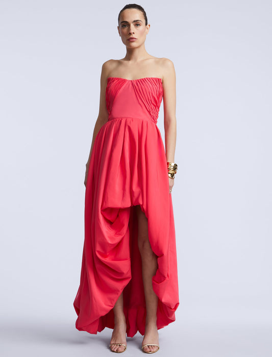BCBGMAXAZRIA High Slit Ball Gown Dahlia