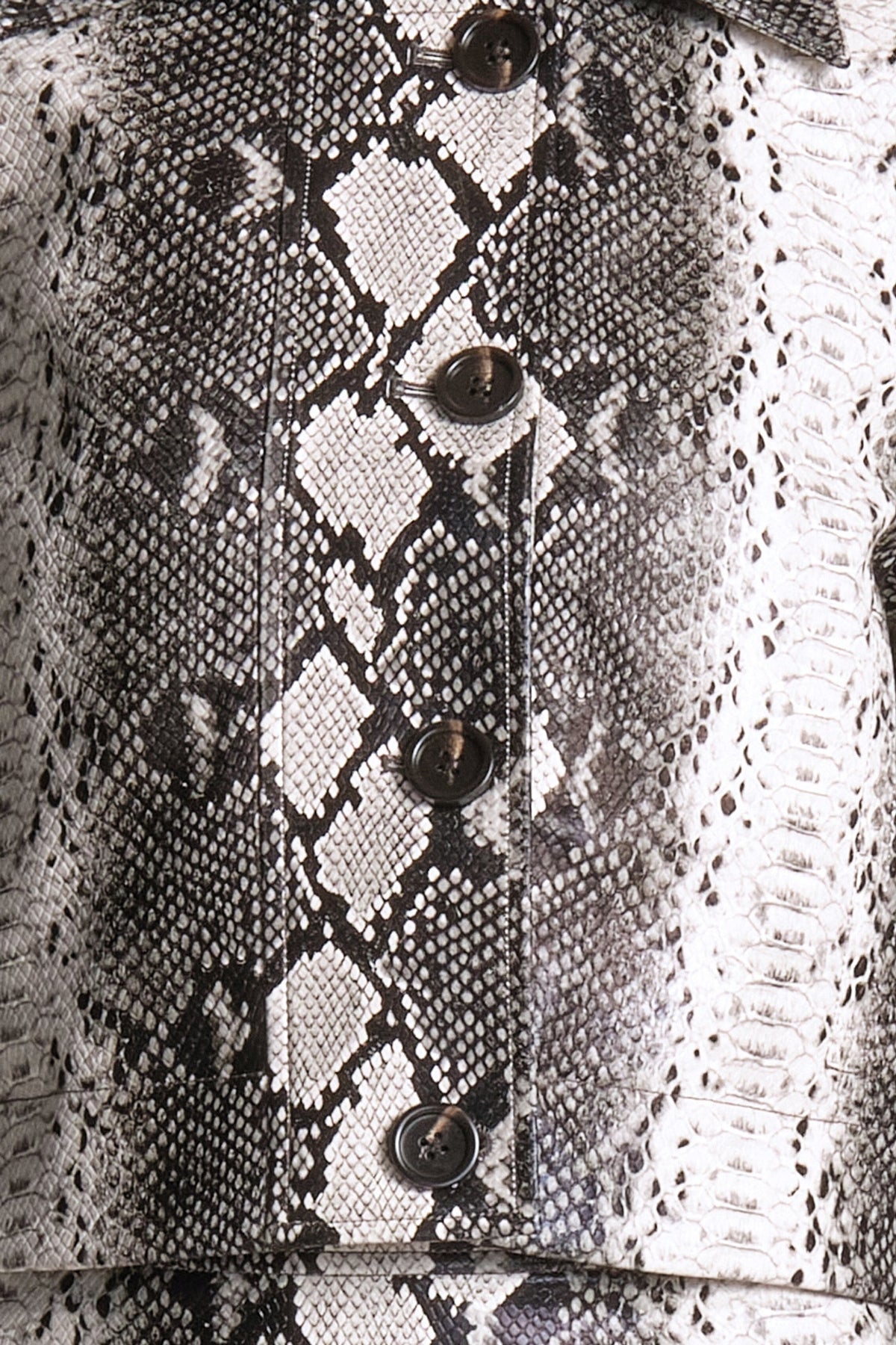 BCBGMAXAZRIA Paloma Printed Jacket Snakeskin Black & White Print