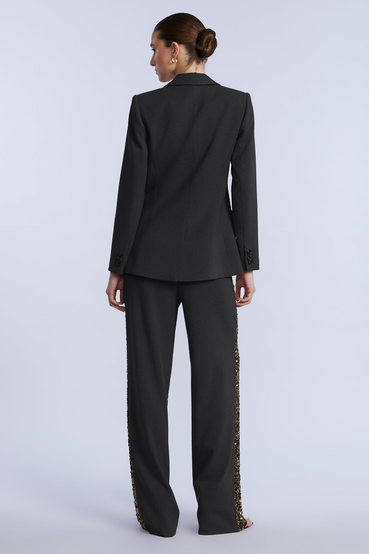 BCBGMAXAZRIA Sequin Mix Blazer Black