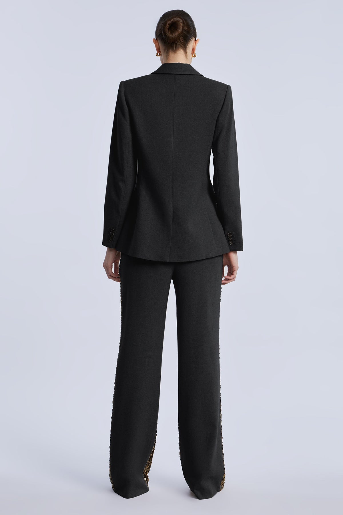 BCBGMAXAZRIA Sequin Mix Blazer Black