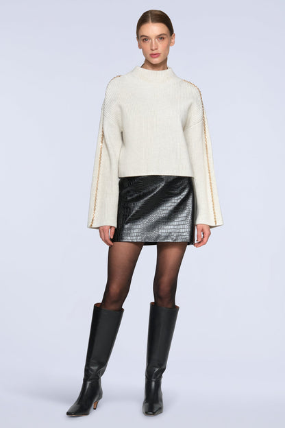 BCBGMAXAZRIA Juno Sweater Gardenia