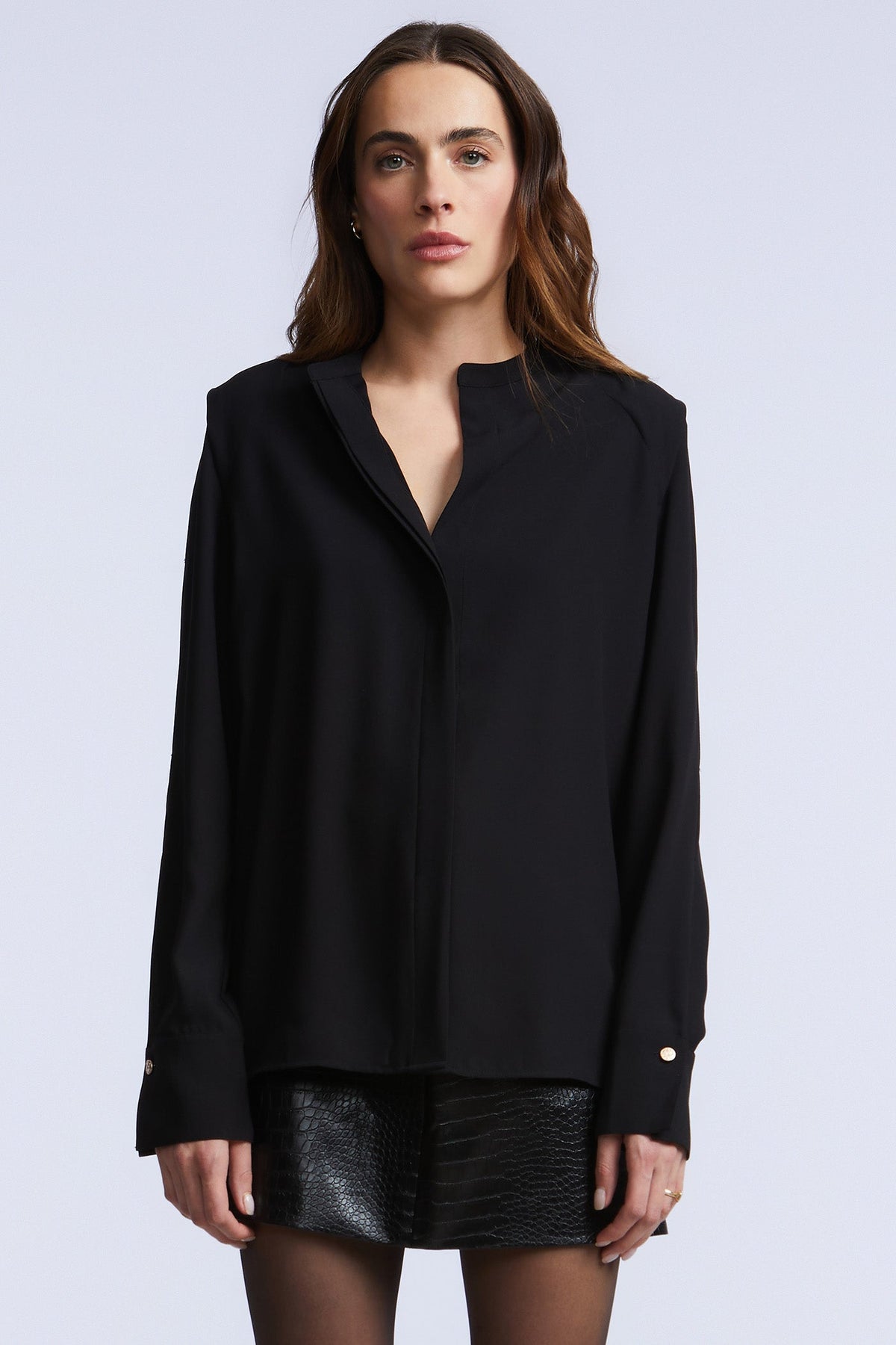 BCBGMAXAZRIA Maura Blouse Black