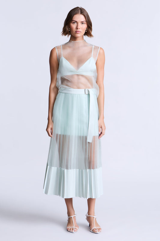 BCBGMAXAZRIA Erin Skirt Aqua