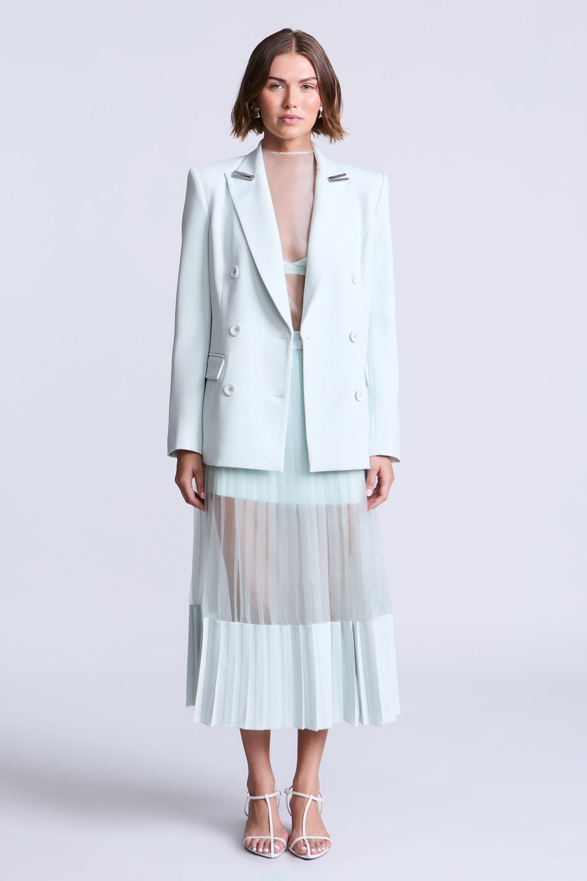 BCBGMAXAZRIA Erin Skirt Aqua