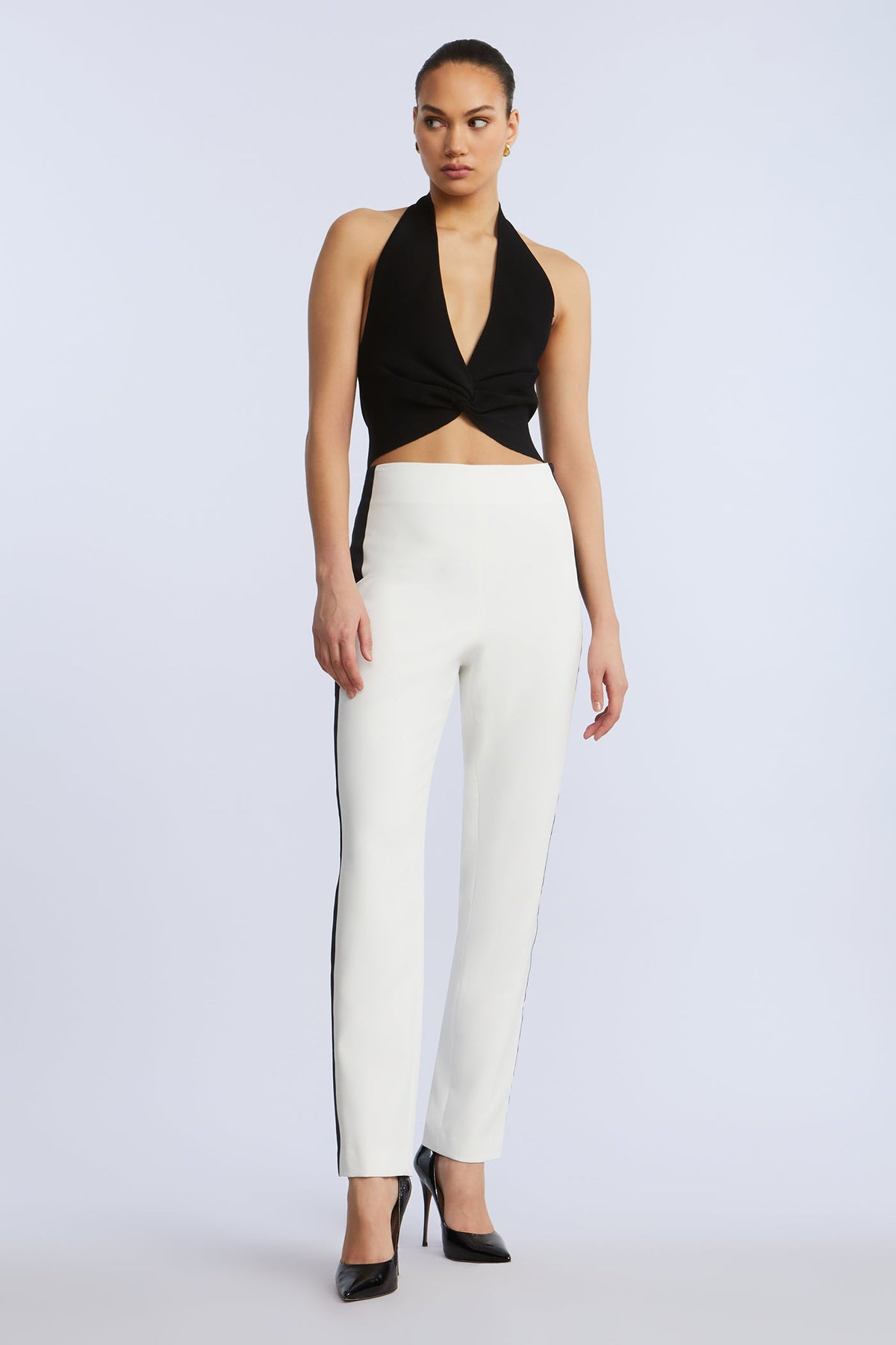 BCBGMAXAZRIA Tux Pant White/Black