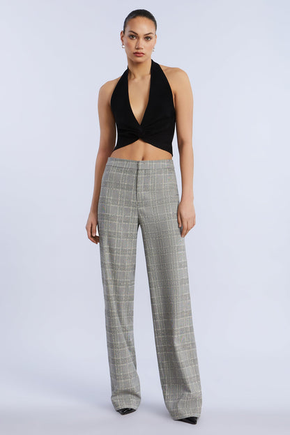 BCBGMAXAZRIA Halter Sweater Top Black