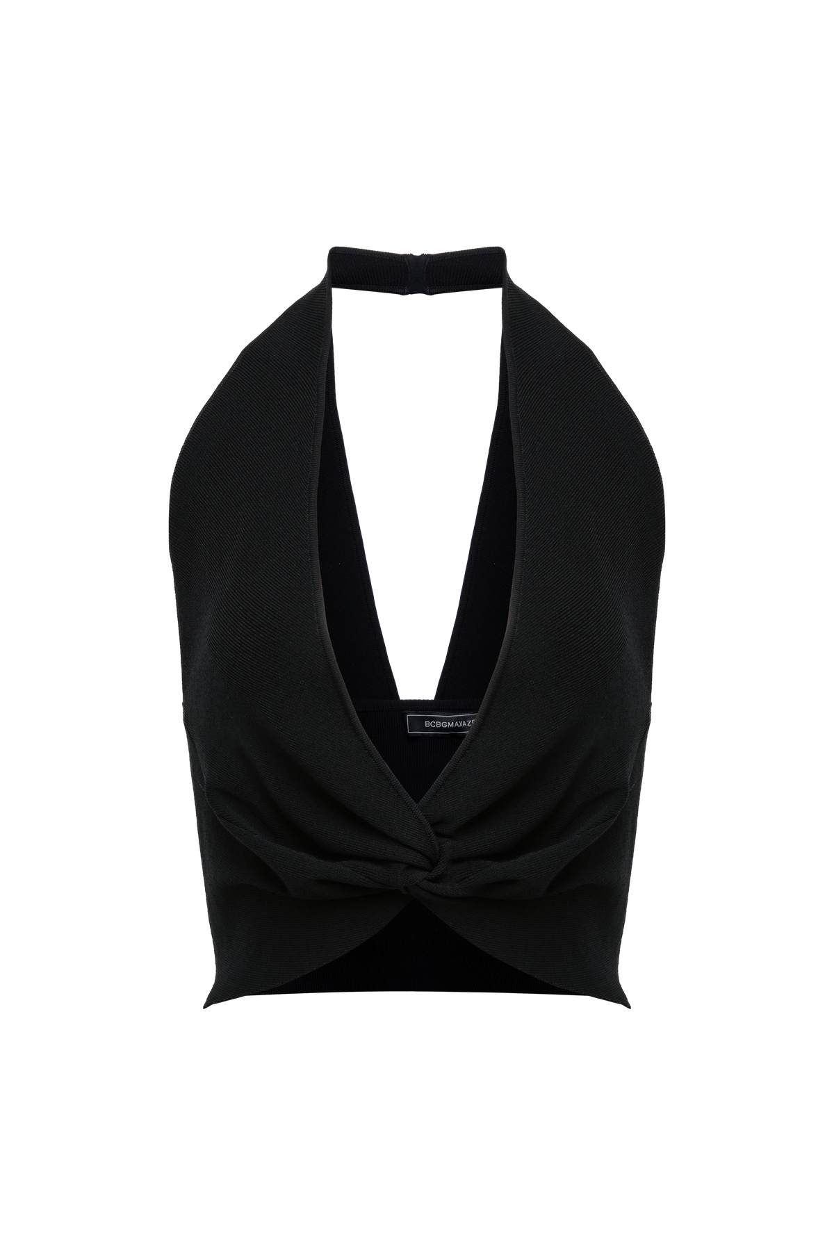 BCBGMAXAZRIA Halter Sweater Top Black