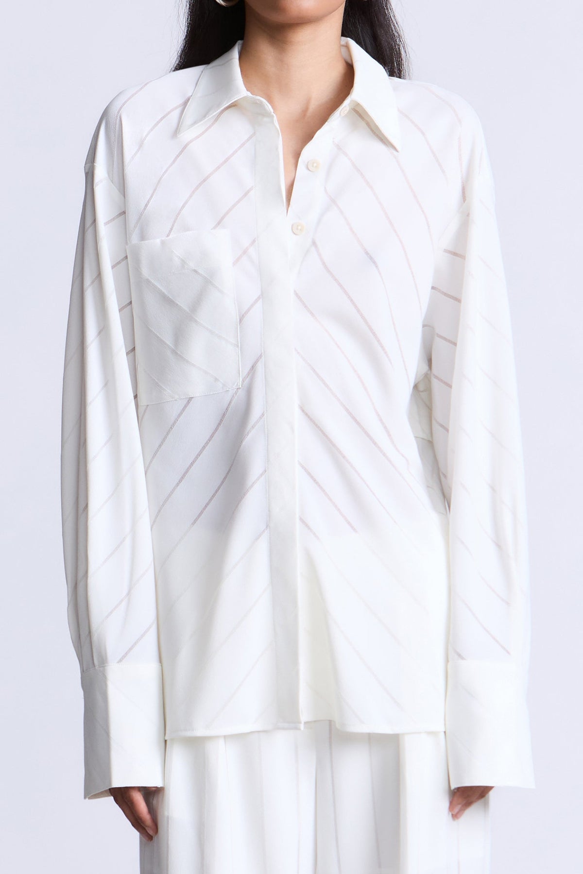 BCBGMAXAZRIA Eden Top Snow White